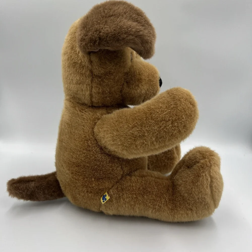 RETIRED Vintage Build A Bear Puppy Dog Brown/Tan Stuffed Plush Tab 12
